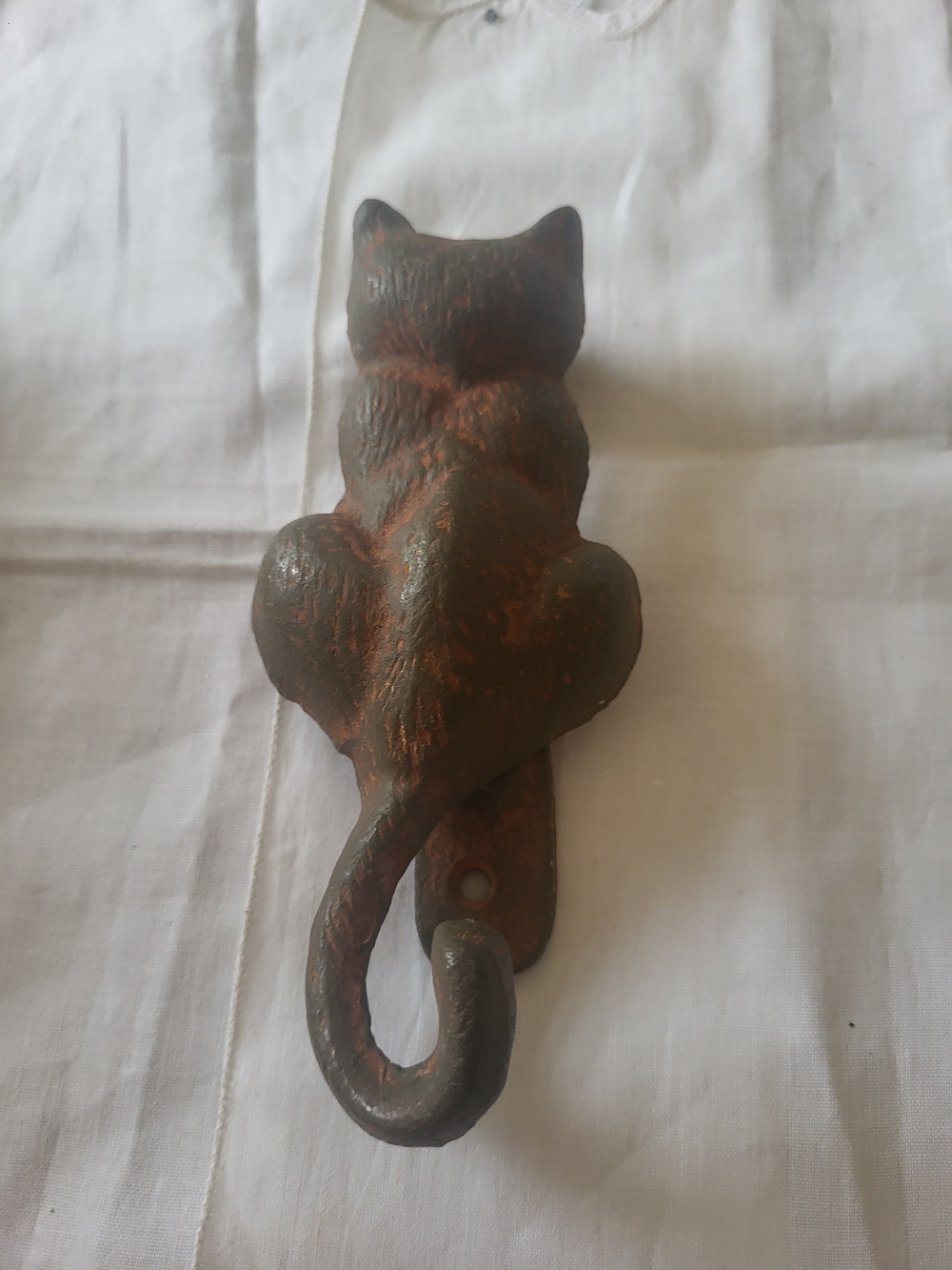 Cat Door Knocker Bell Ringer Cast Iron Garden Shed House Home Shop Garage